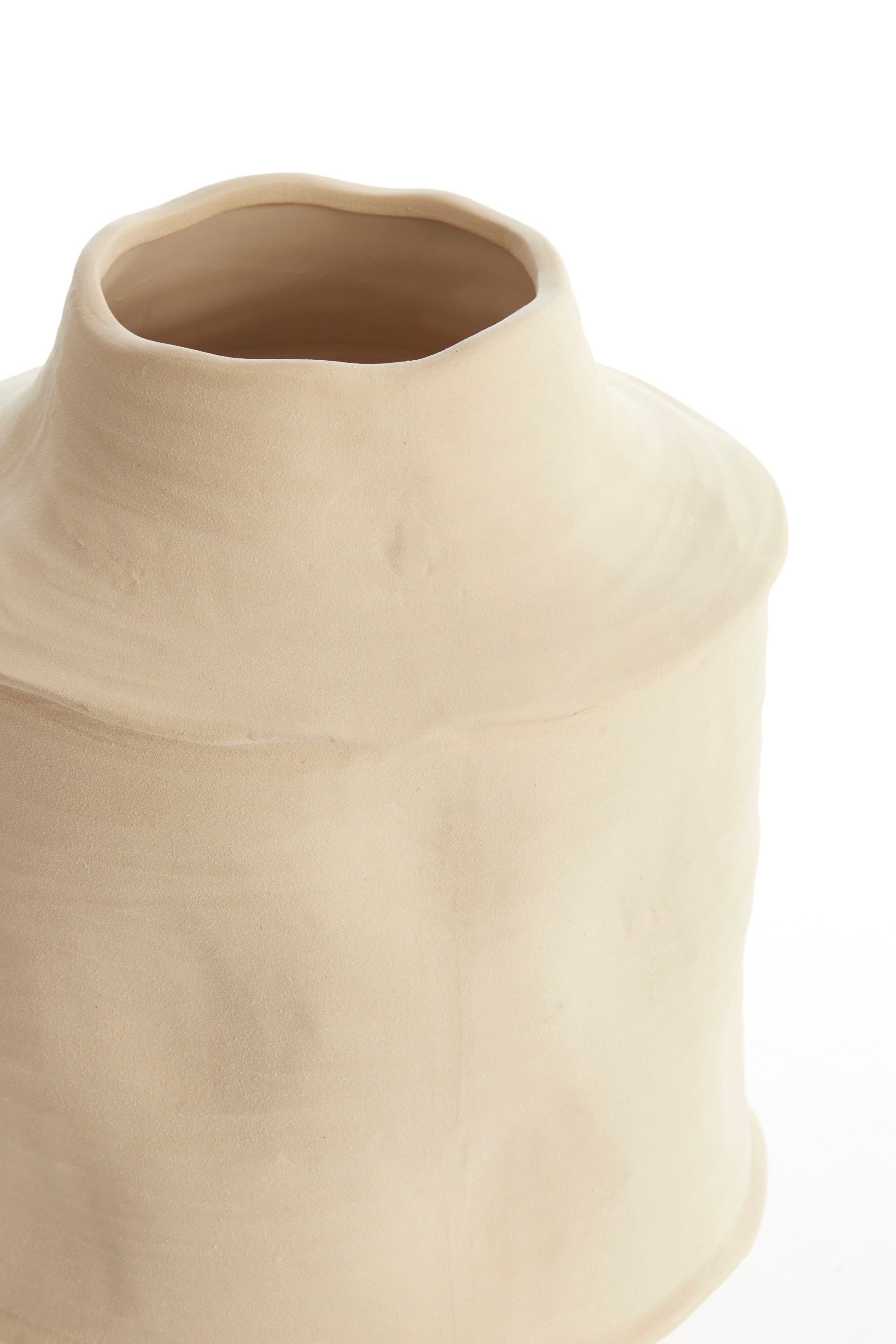 Corsico Matt Cream Ceramic Vase