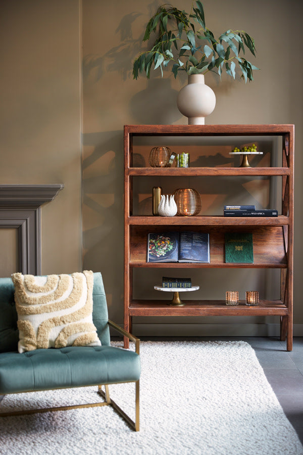 Yuki Dark Brown Acacia Wood Open Display Unit