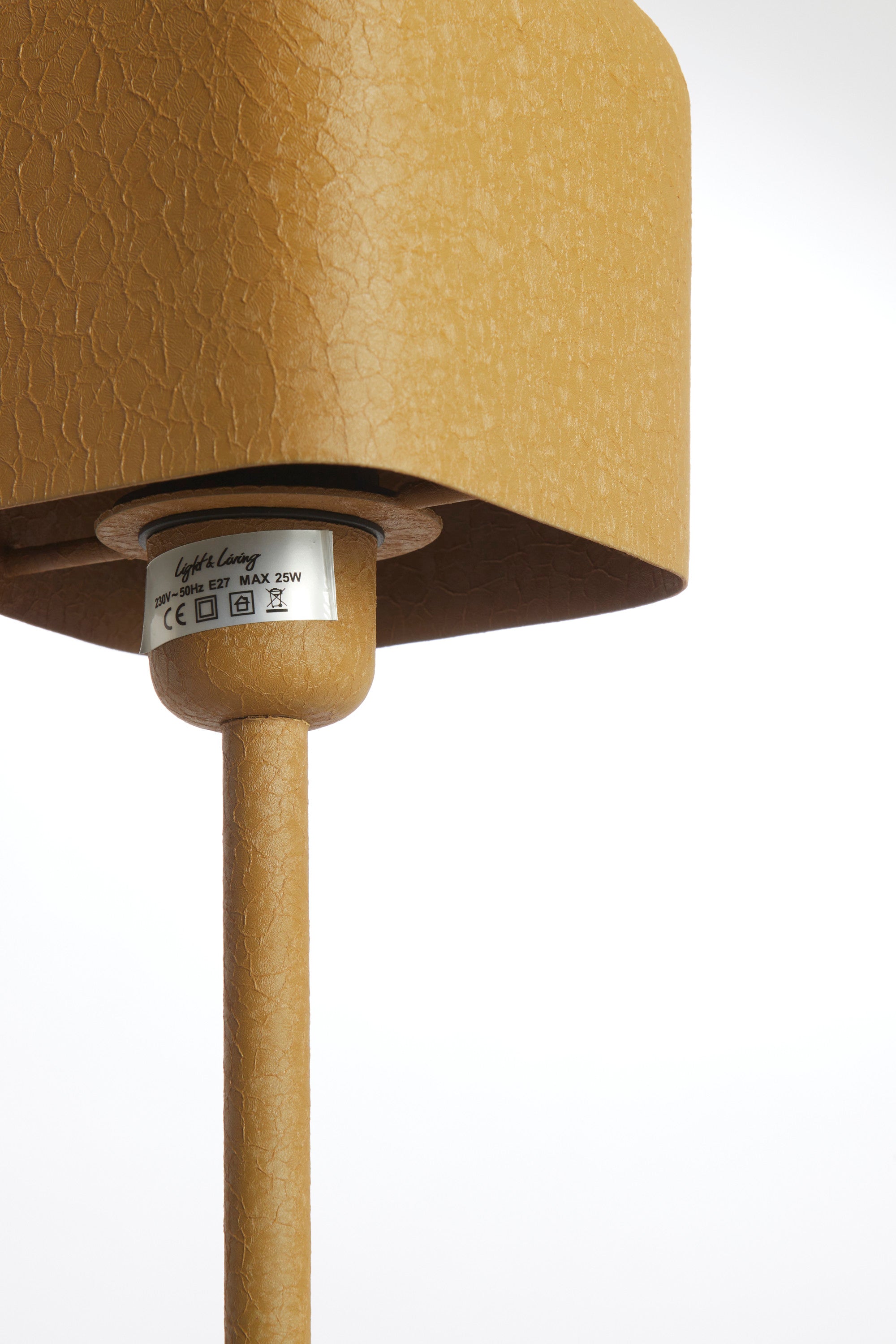 Elenie Matt Ochre Yellow Metal Table Lamp 36cm