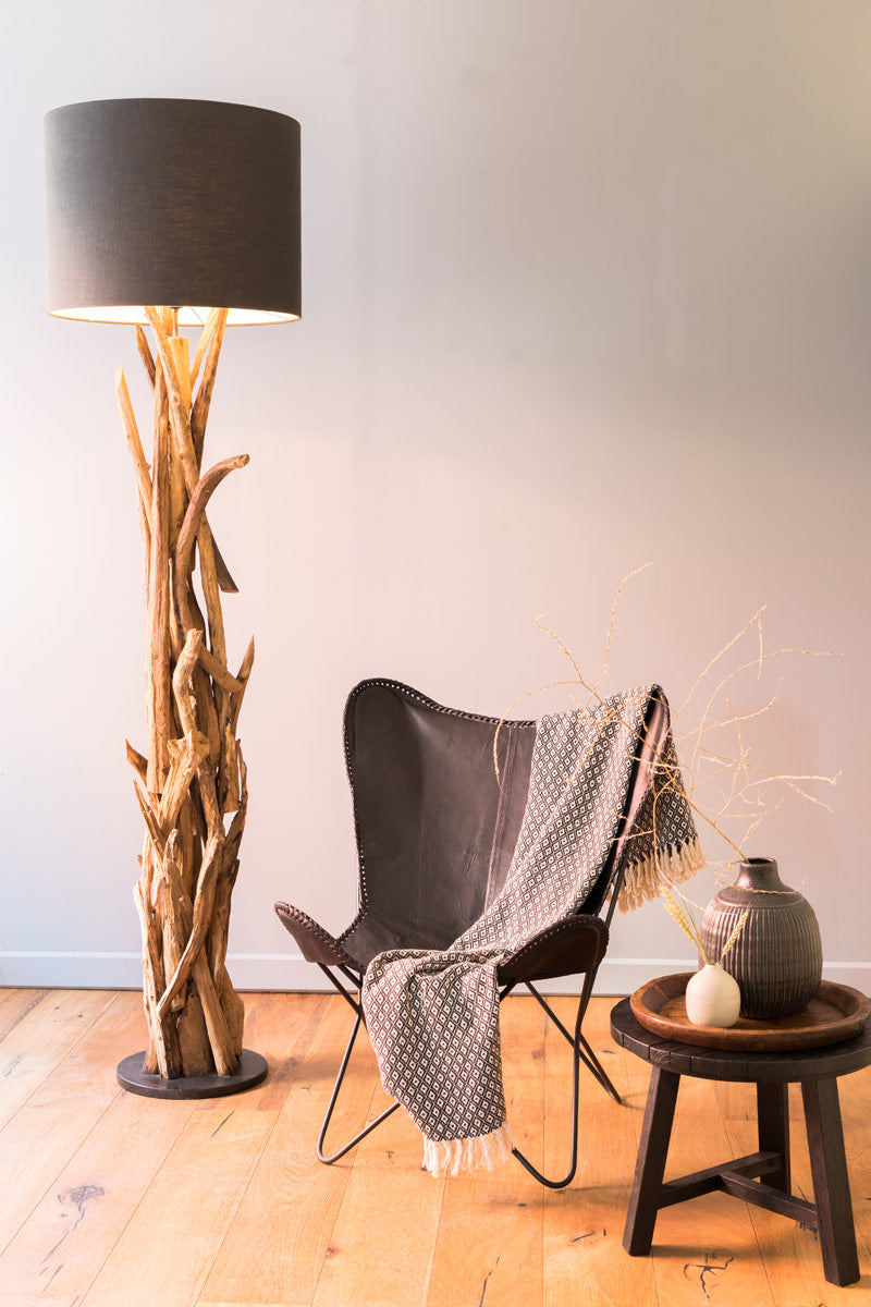 Vidin Wood Floor Lamp Base 182cm