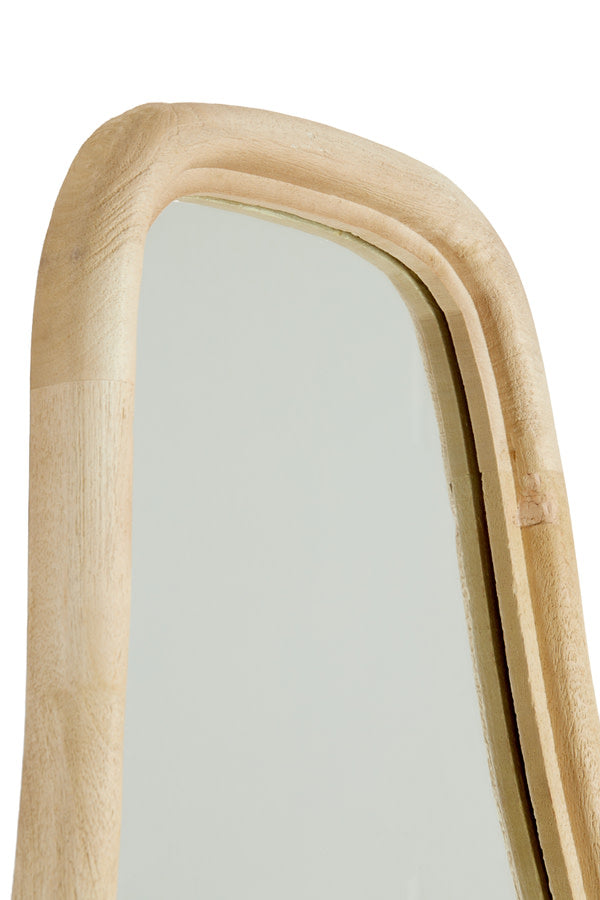 Celano Matt Natural Wood Wall Mirror 80cm