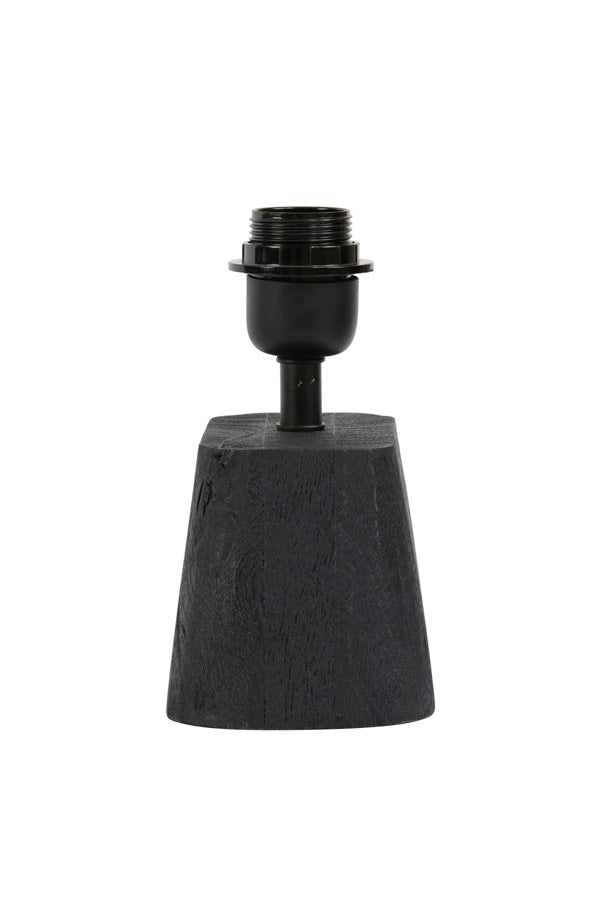 Kardan Matt Black Wood Table Lamp Base 21cm