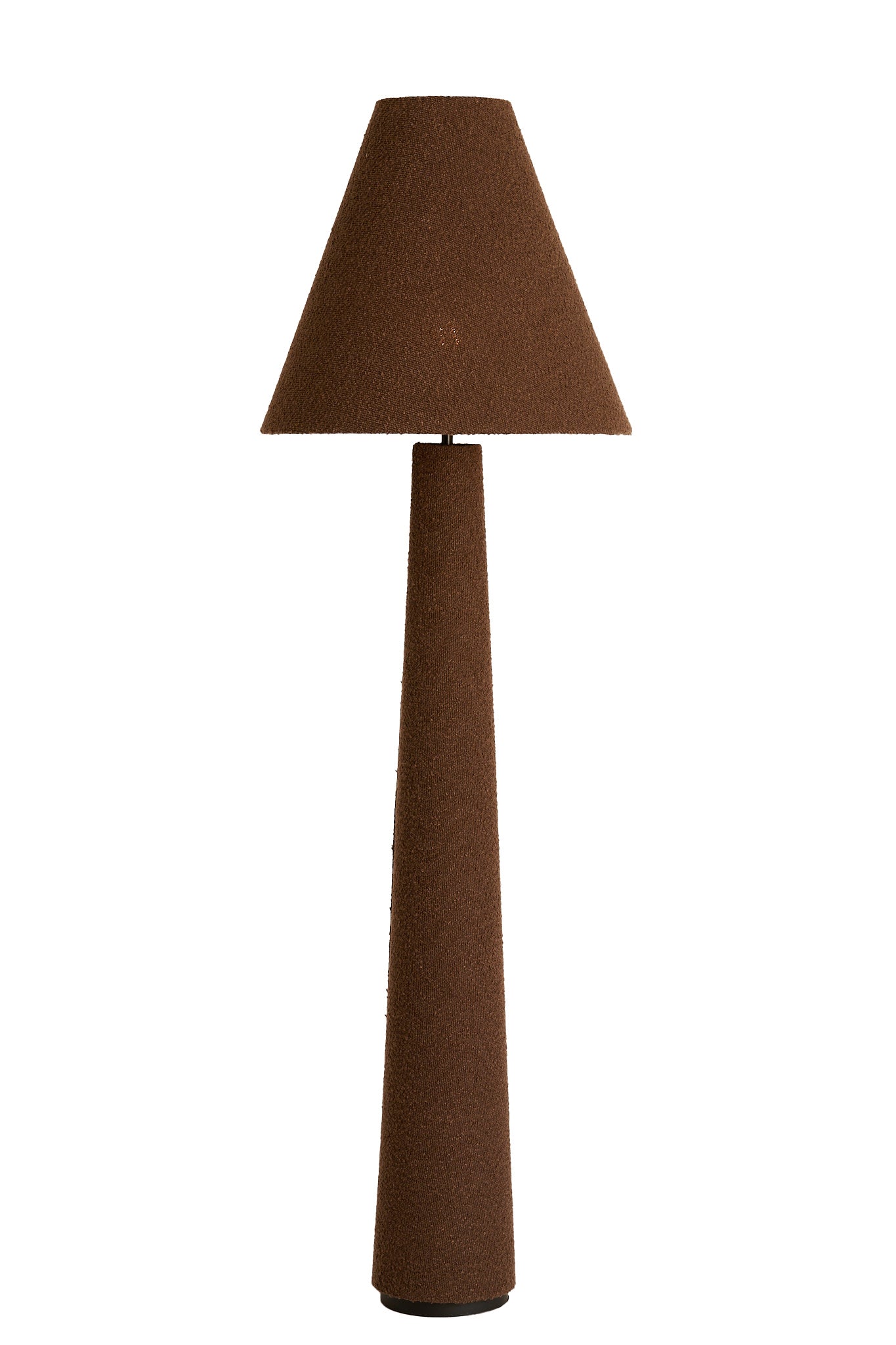 Devia Brown Bouclé Floor Lamp