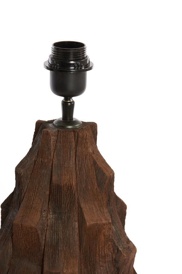 Takabe Chocolate Brown Wood Table Lamp Base 38cm