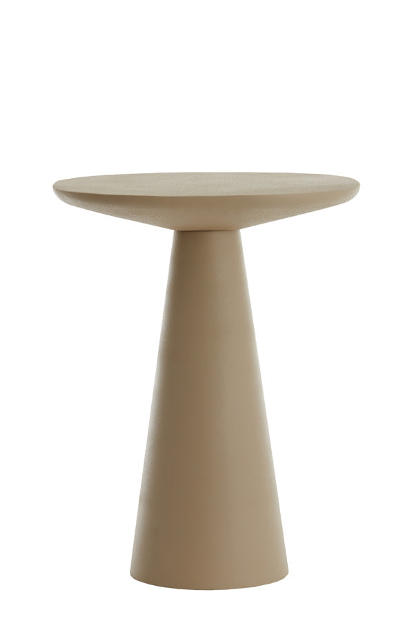 Abala Matt Taupe Metal Square Side Table 59cm
