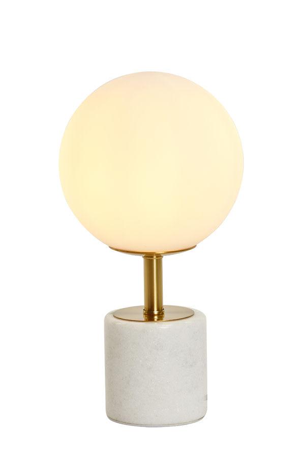 Medina Antique Bronze & Matt White Glass Table Lamp
