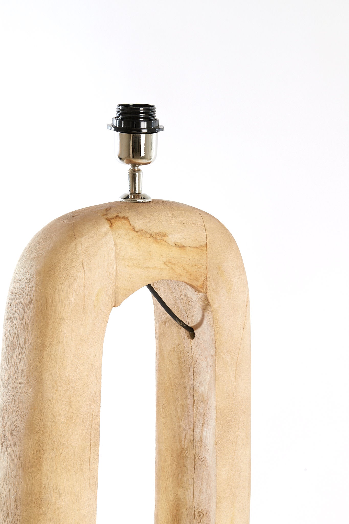 Kelafo Matt Natural Wood Floor Lamp Base