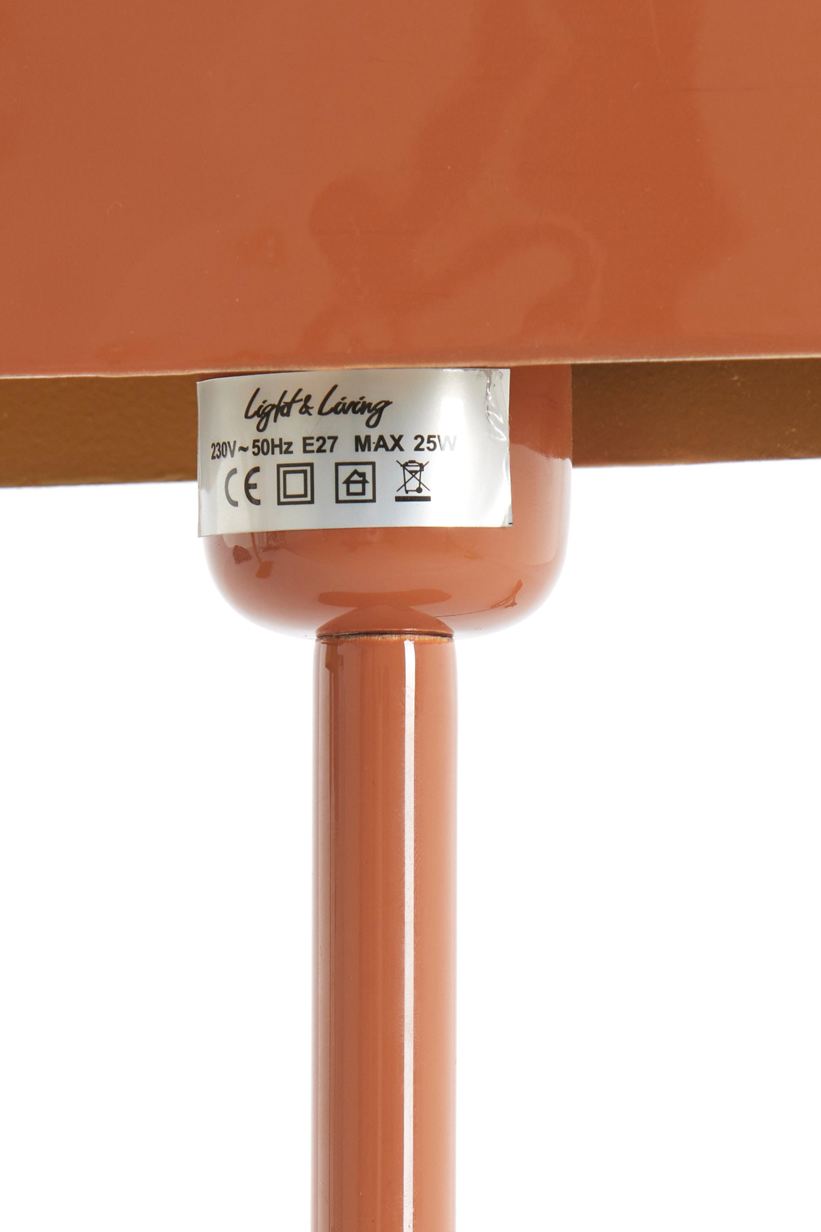 Elenie Gloss Dark Orange Metal Table Lamp