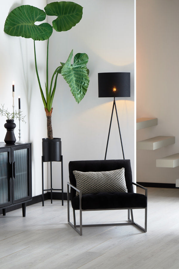 Tamsu Matt Black Metal Floor Lamp Base
