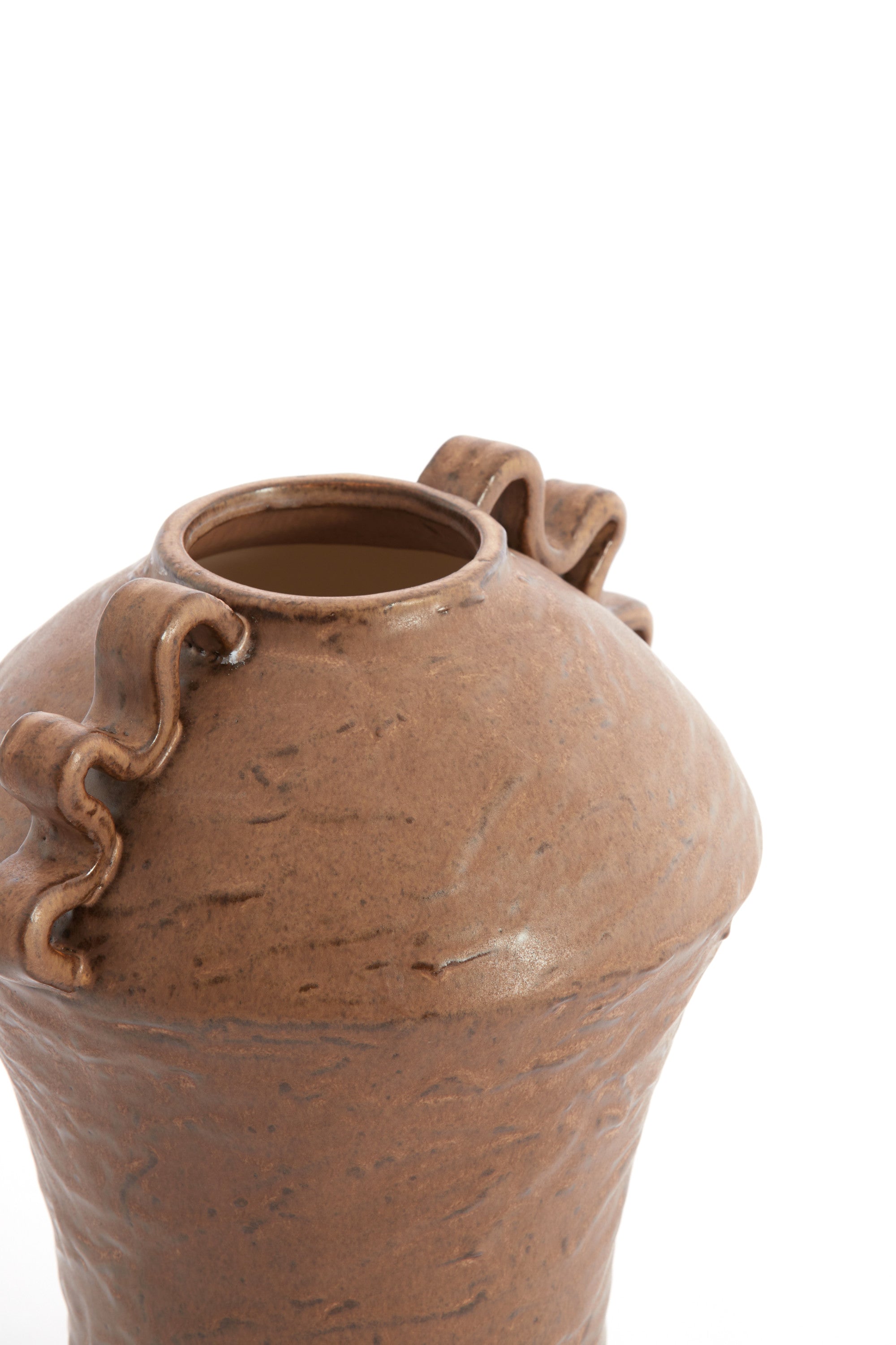 Volca Brown Ceramic Vase 28cm