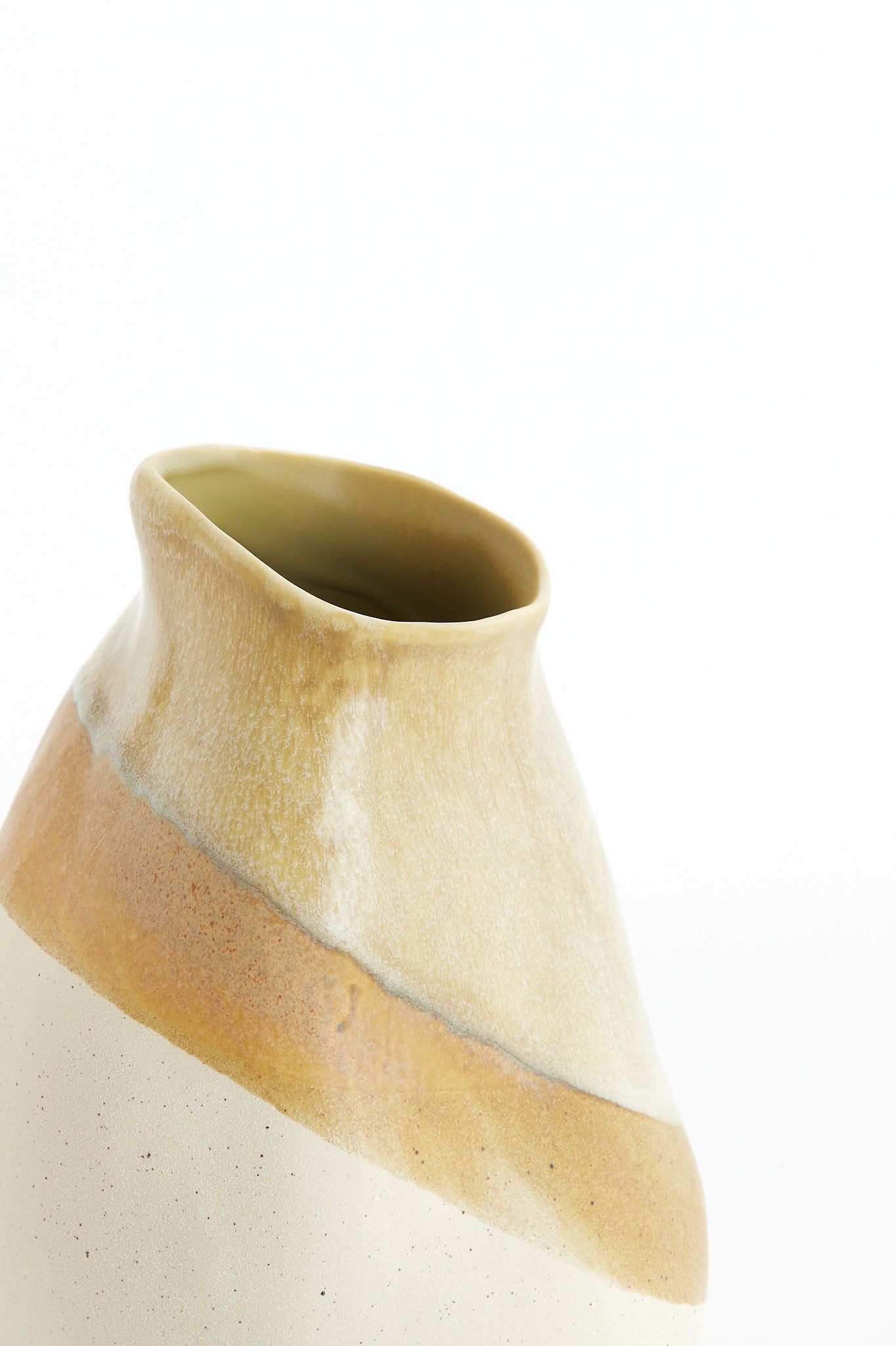 Yulara Brown & Cream Ceramic Vase