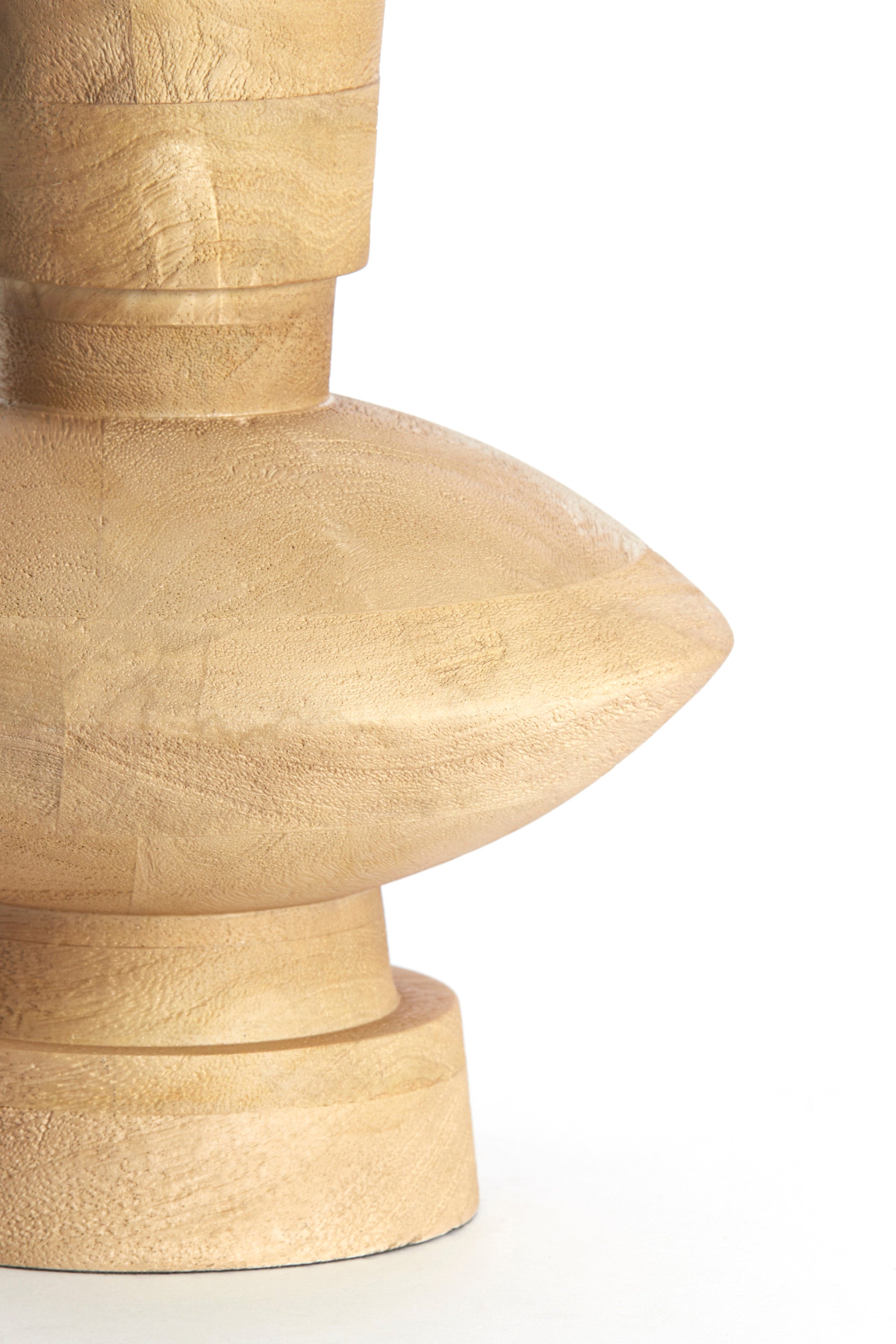Fiera Matt Natural Wood Table Lamp Base 25cm