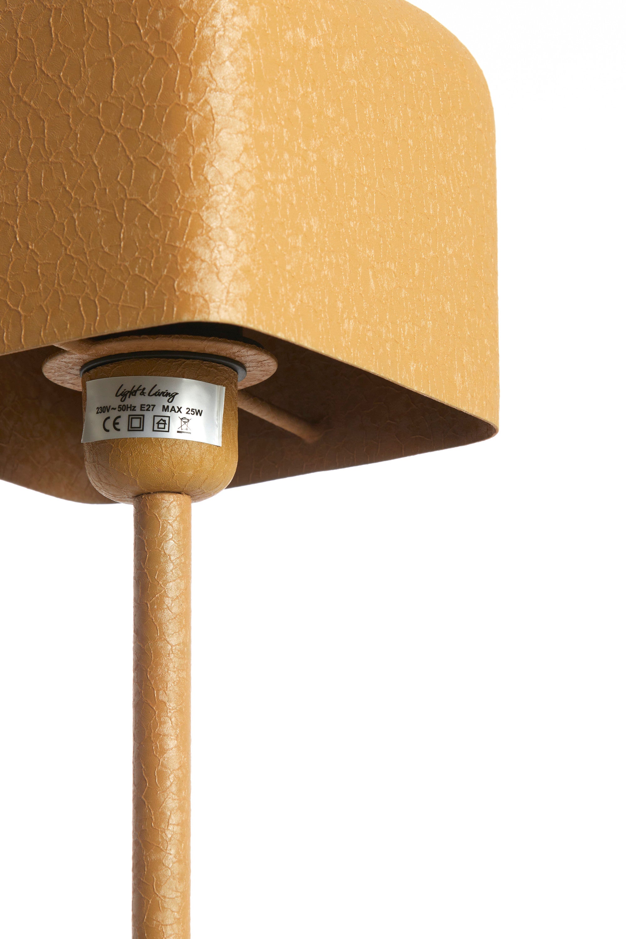 Elenie Matt Ochre Yellow Metal Table Lamp 46cm