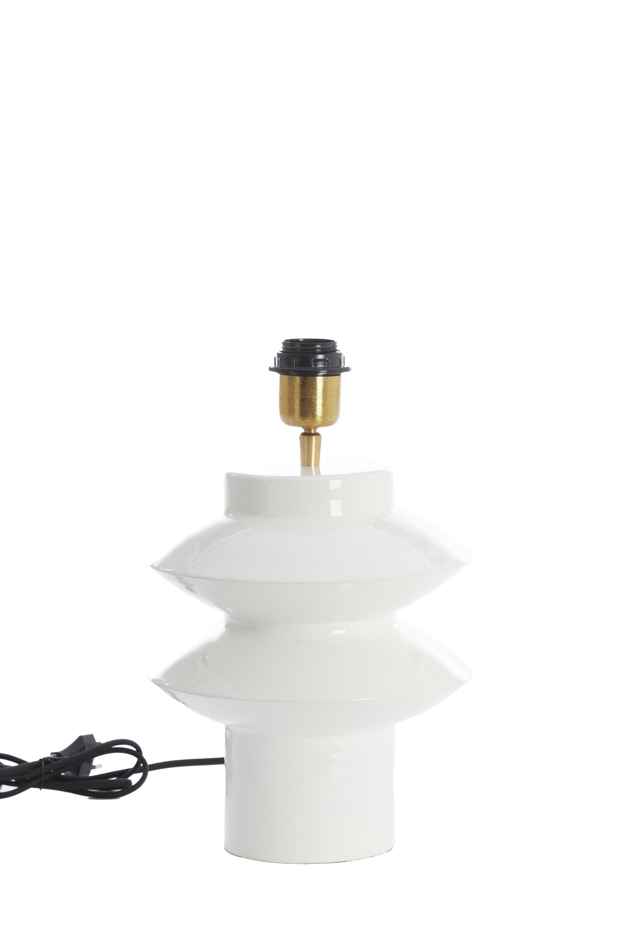 Petch Gloss White Metal Table Lamp Base 26cm