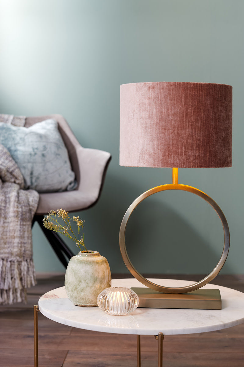 Liva Light Gold Metal Table Lamp Base 42cm