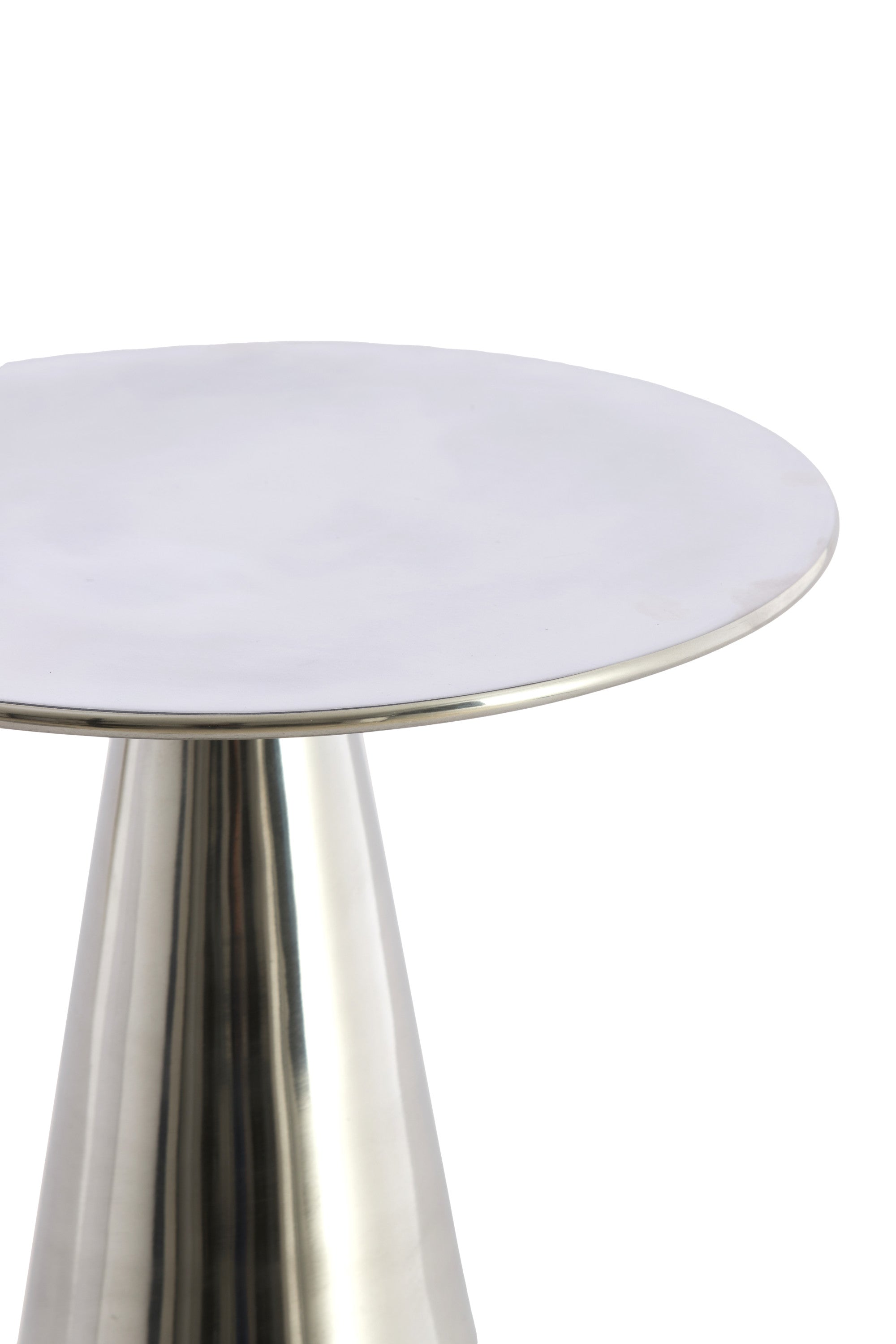 Leova Nickel Metal Round Side Table 45cm
