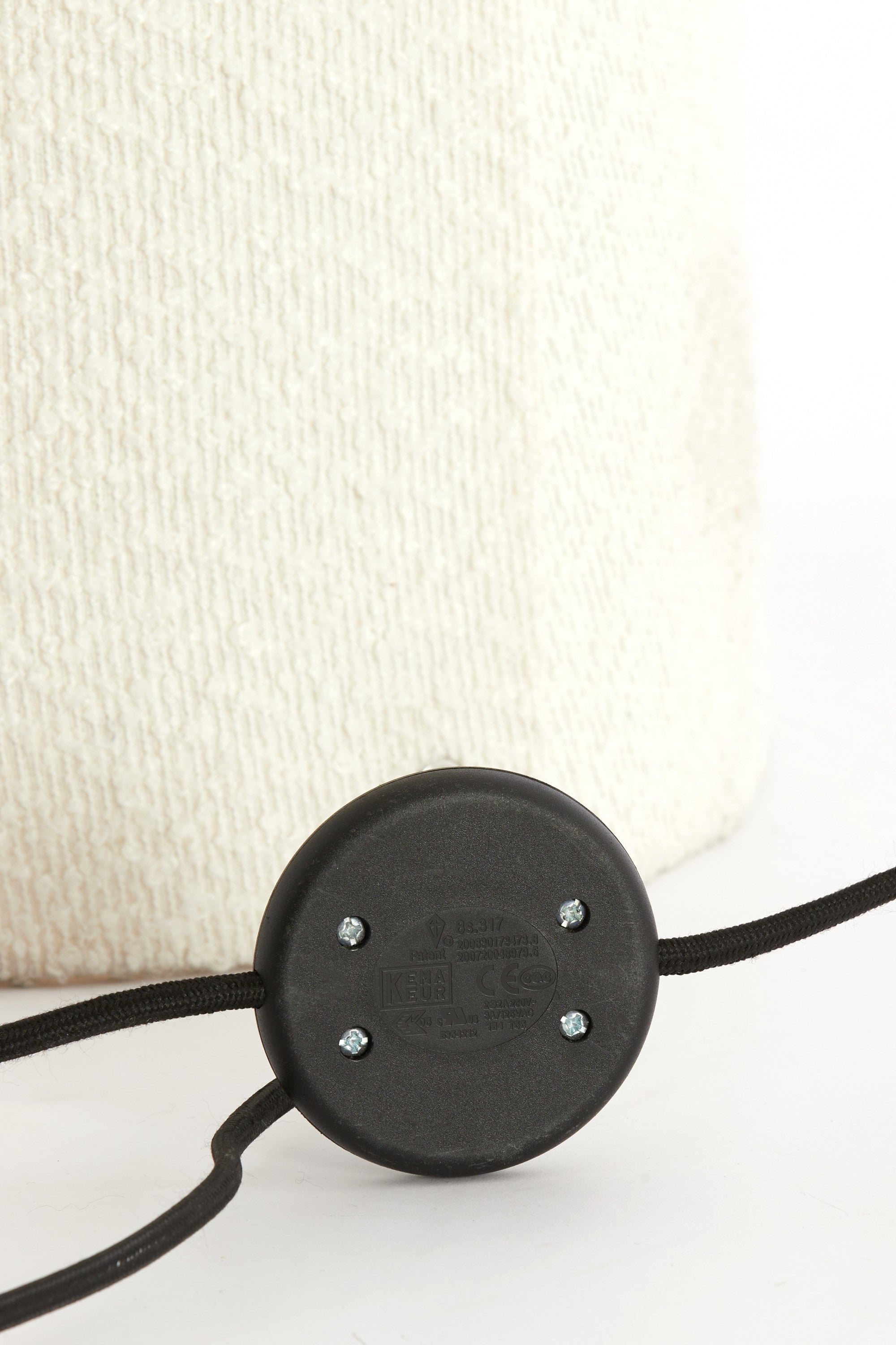 Mikkel Cream Bouclé Floor Lamp