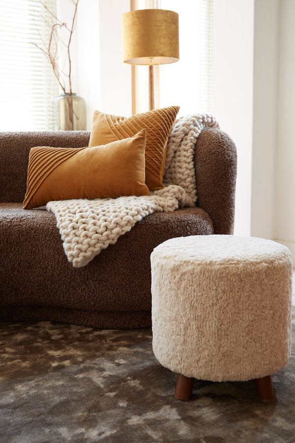 Knitted Cream Throw 152x127cm