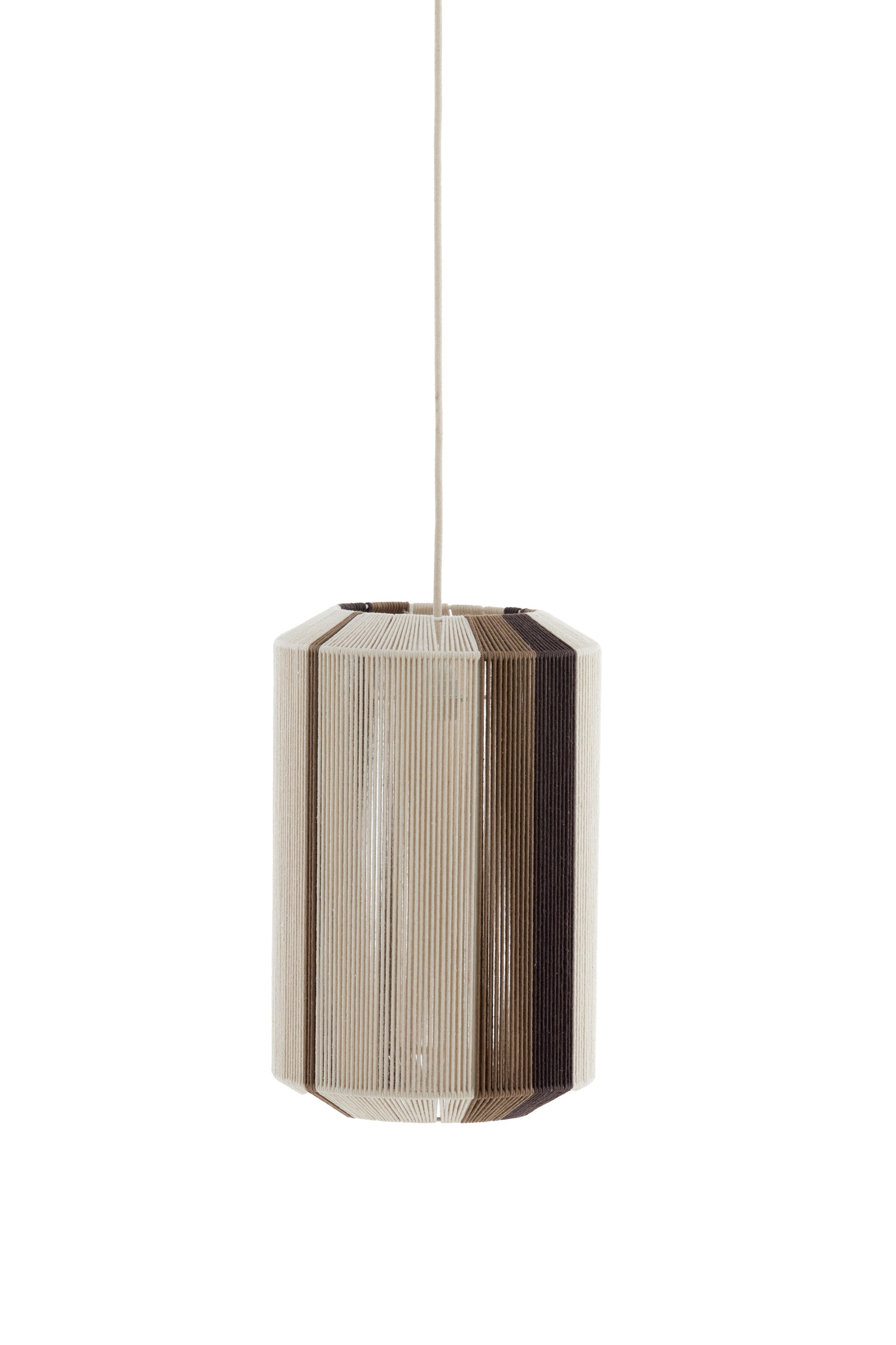 Kozana Cream & Dark Brown Pendant Light 30cm