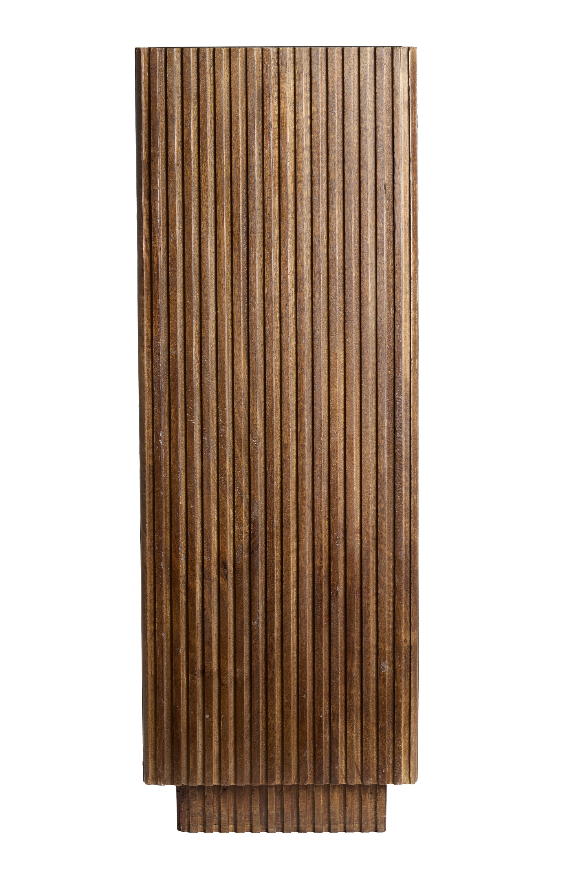 Gatura Dark Brown Wood & Glass Plinth 100cm