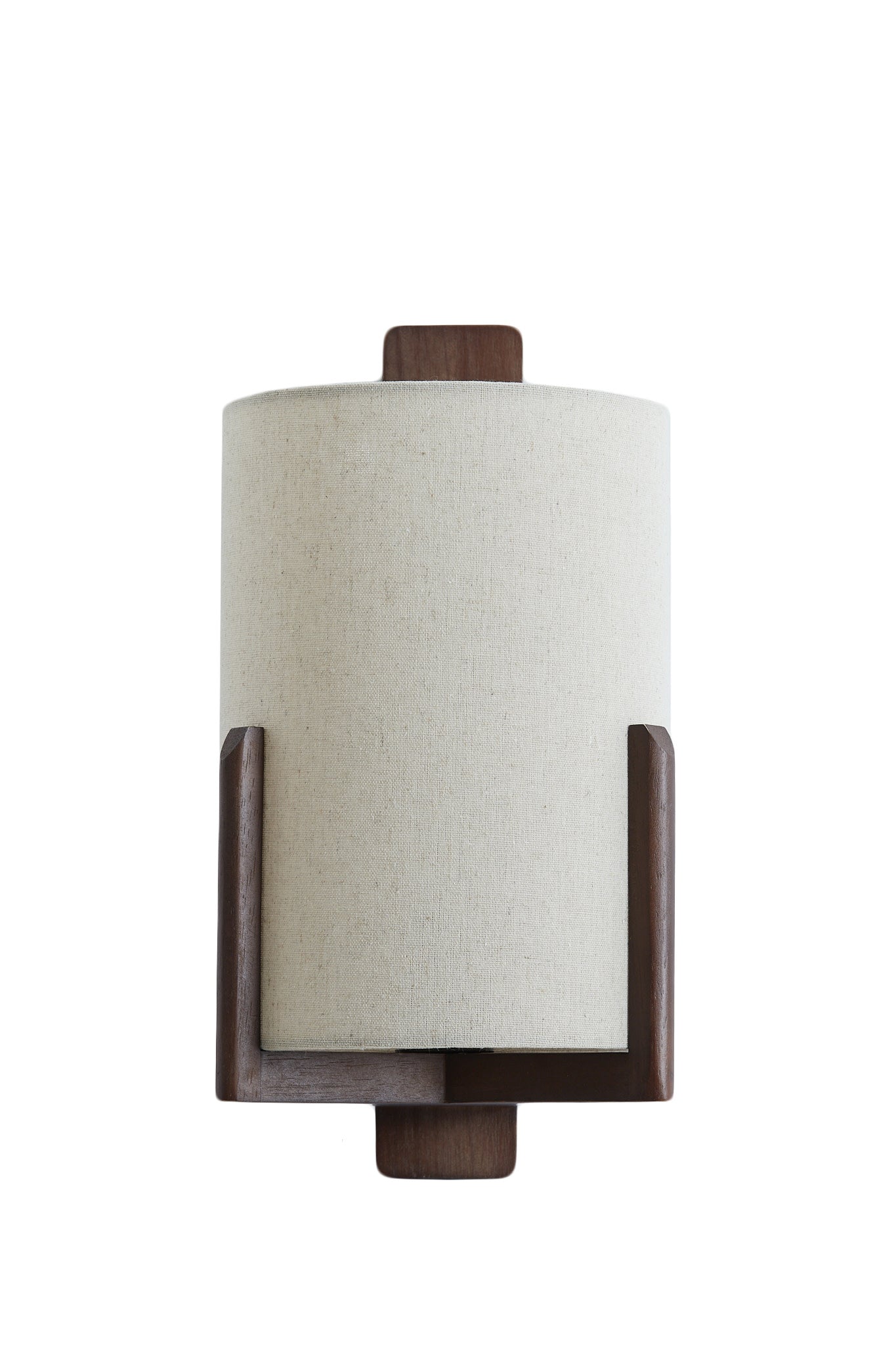 Litto Dark Brown & Natural Linen Wall Light