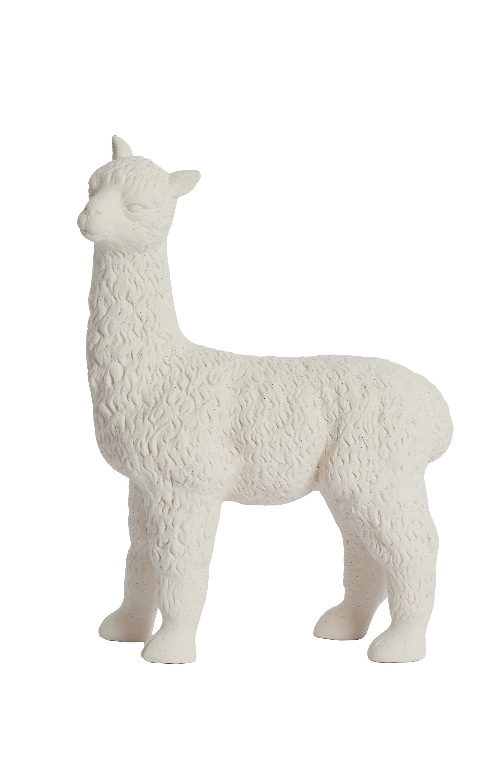Alpaca Matt Cream Ceramic Ornament