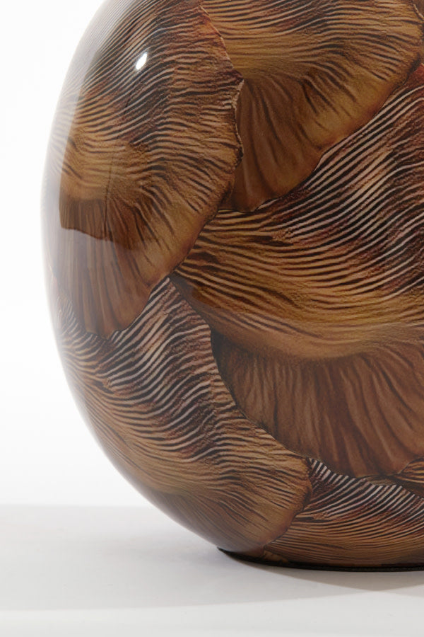 Milos Tonal Brown Metal Vase 27cm