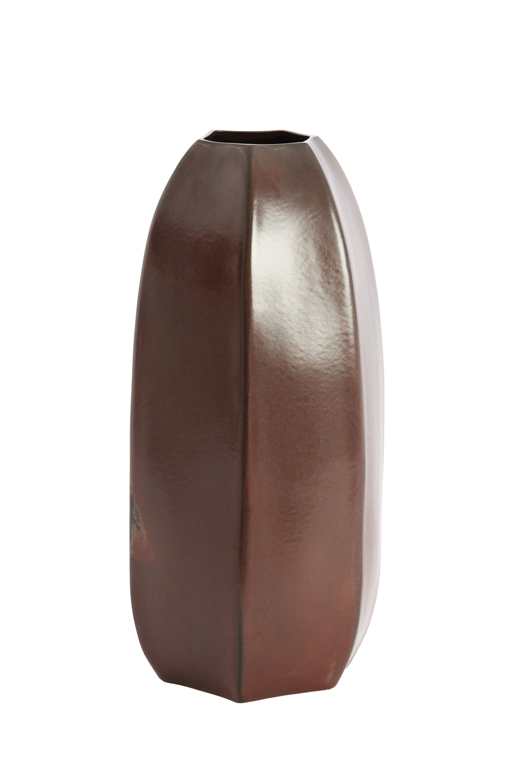 Serra Matt Dark Red/Brown Ceramic Vase 45.5cm