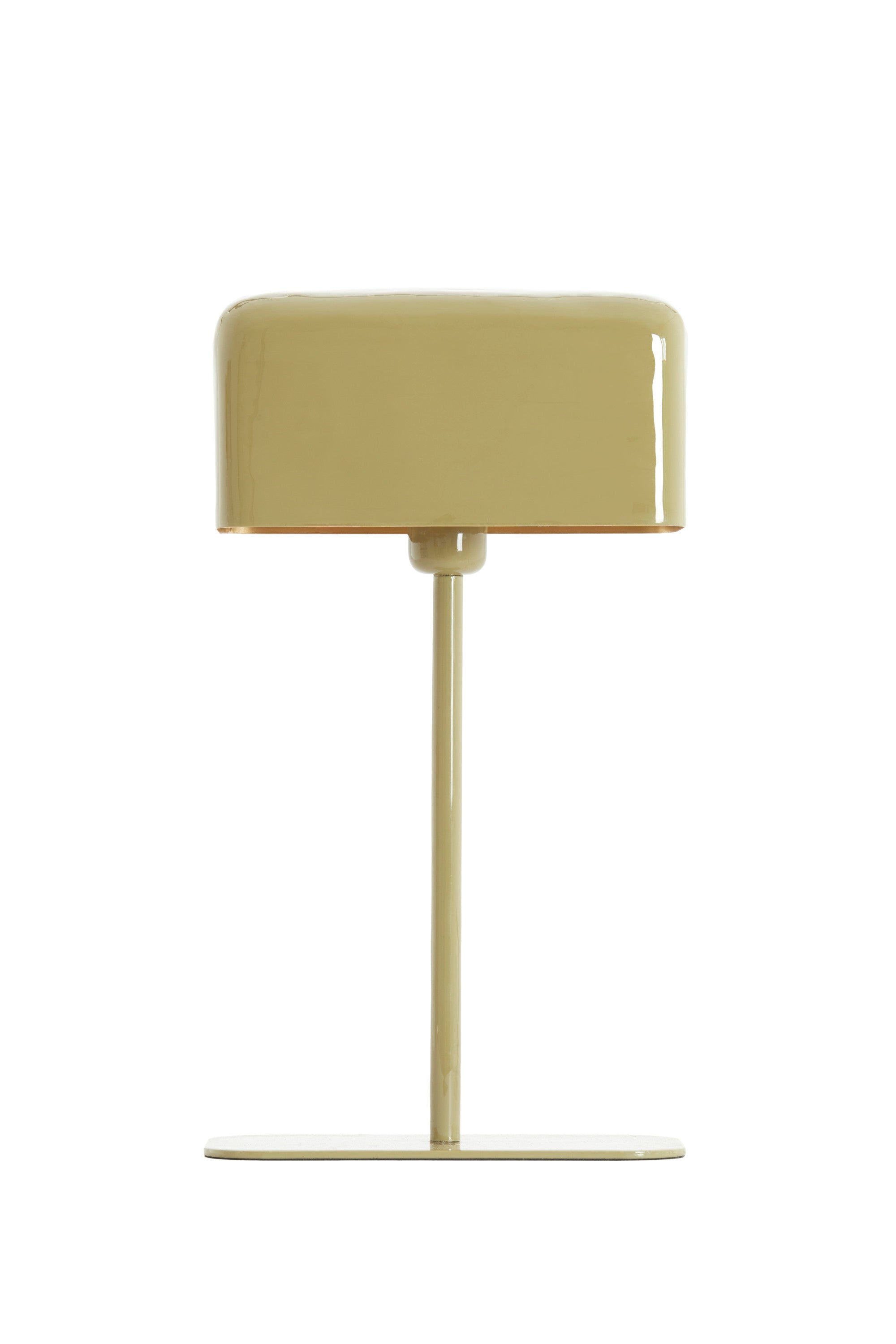 Elenie Gloss Taupe Metal Table Lamp