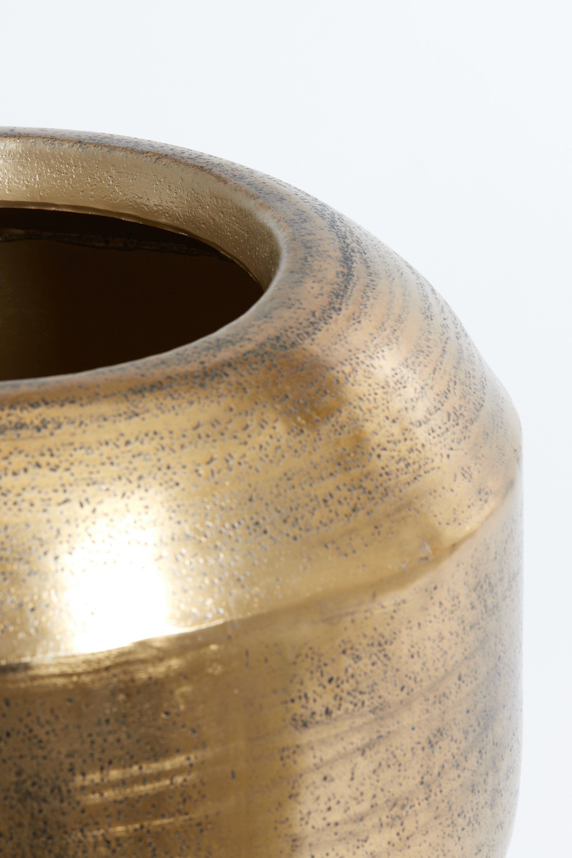 Louie Antique Gold Metal Decorative Planter 37cm