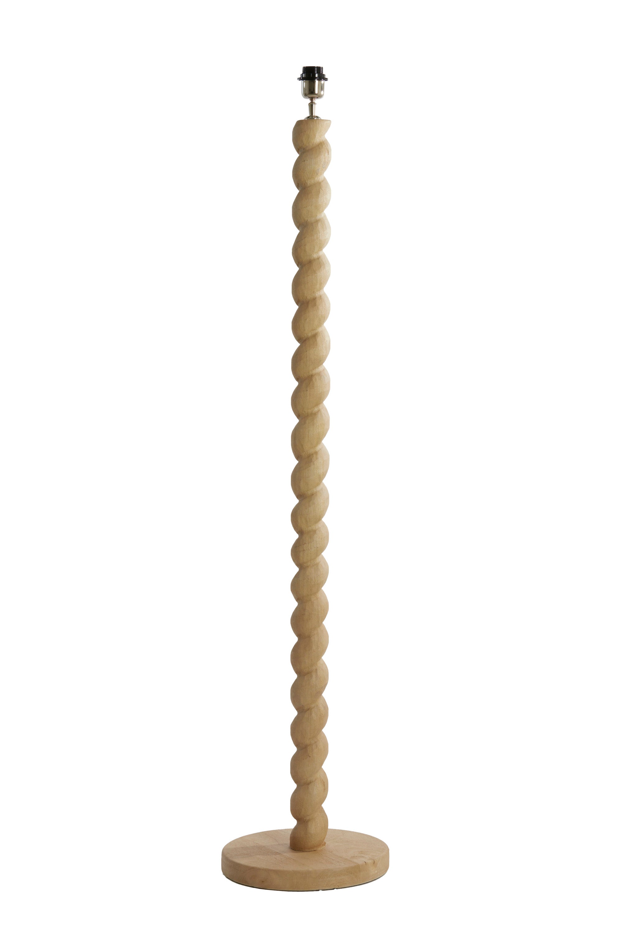 Nanno Matt Natural Wood Floor Lamp Base
