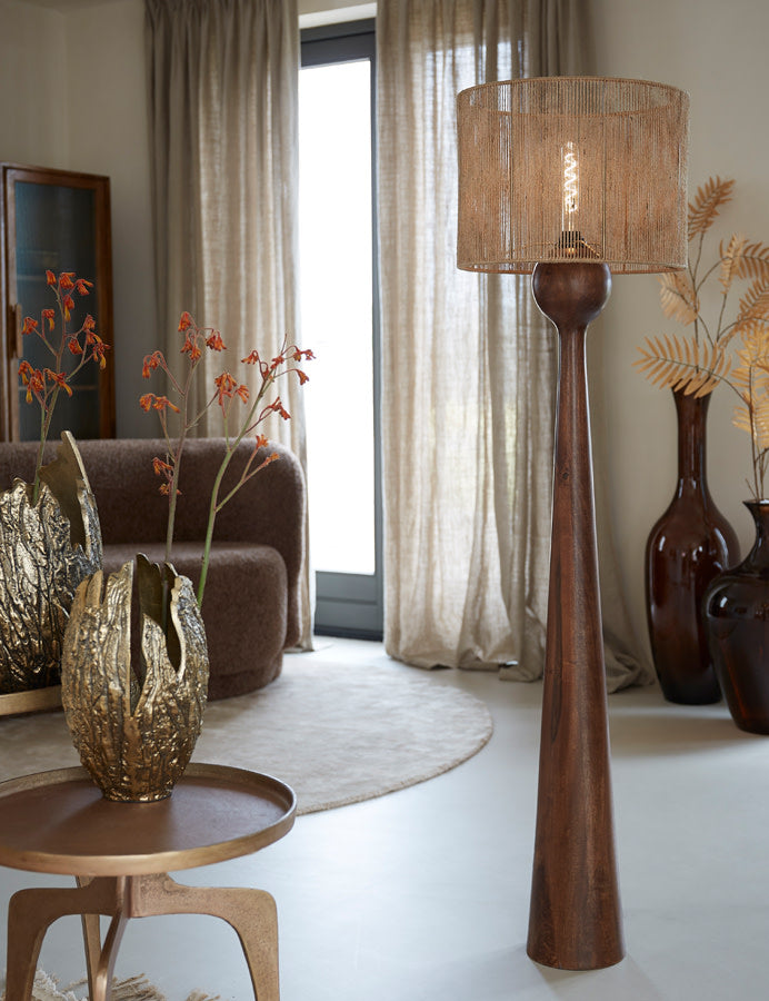 Festina Russet Wood Floor Lamp Base