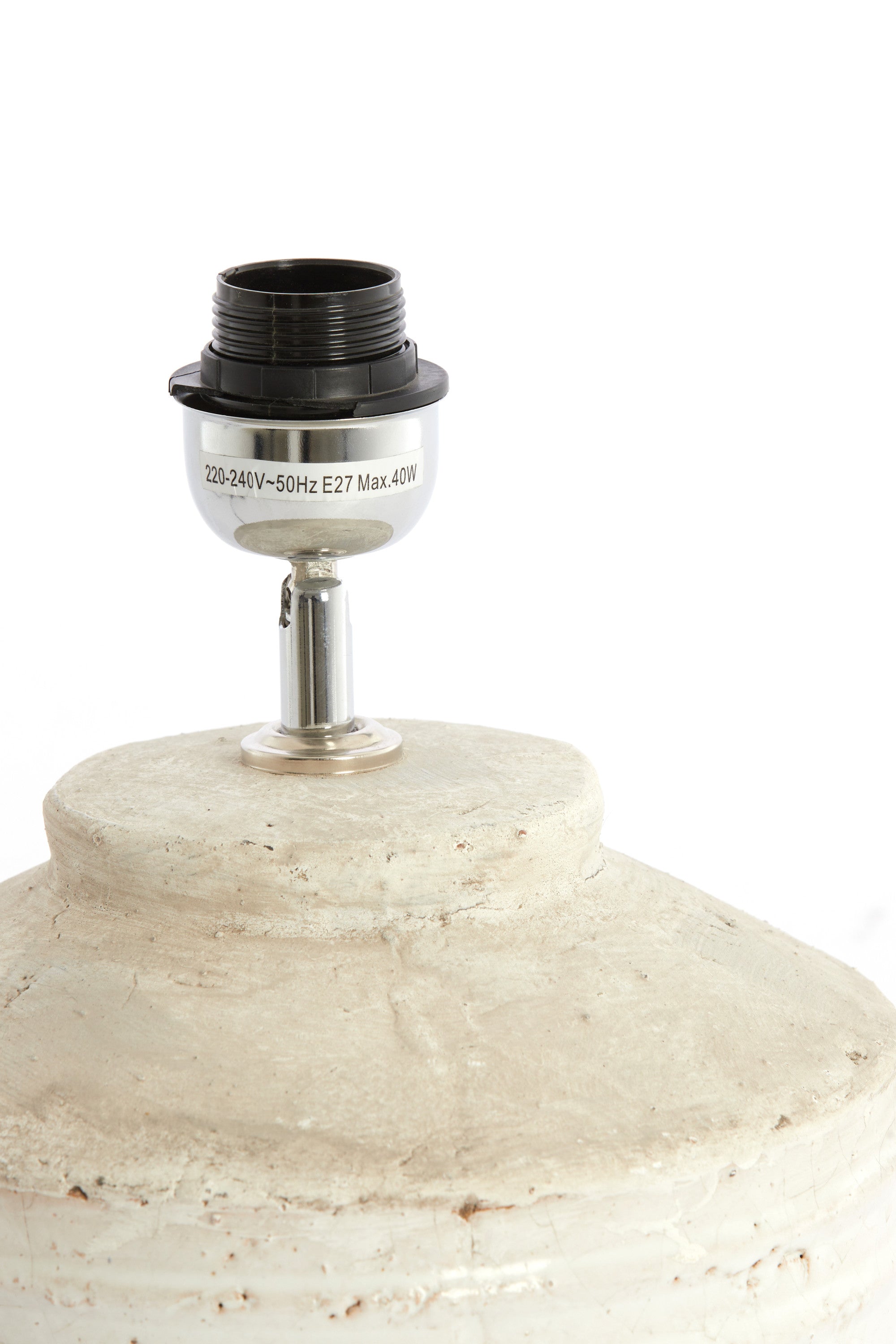 Toba Antique White Ceramic Table Lamp Base 35cm