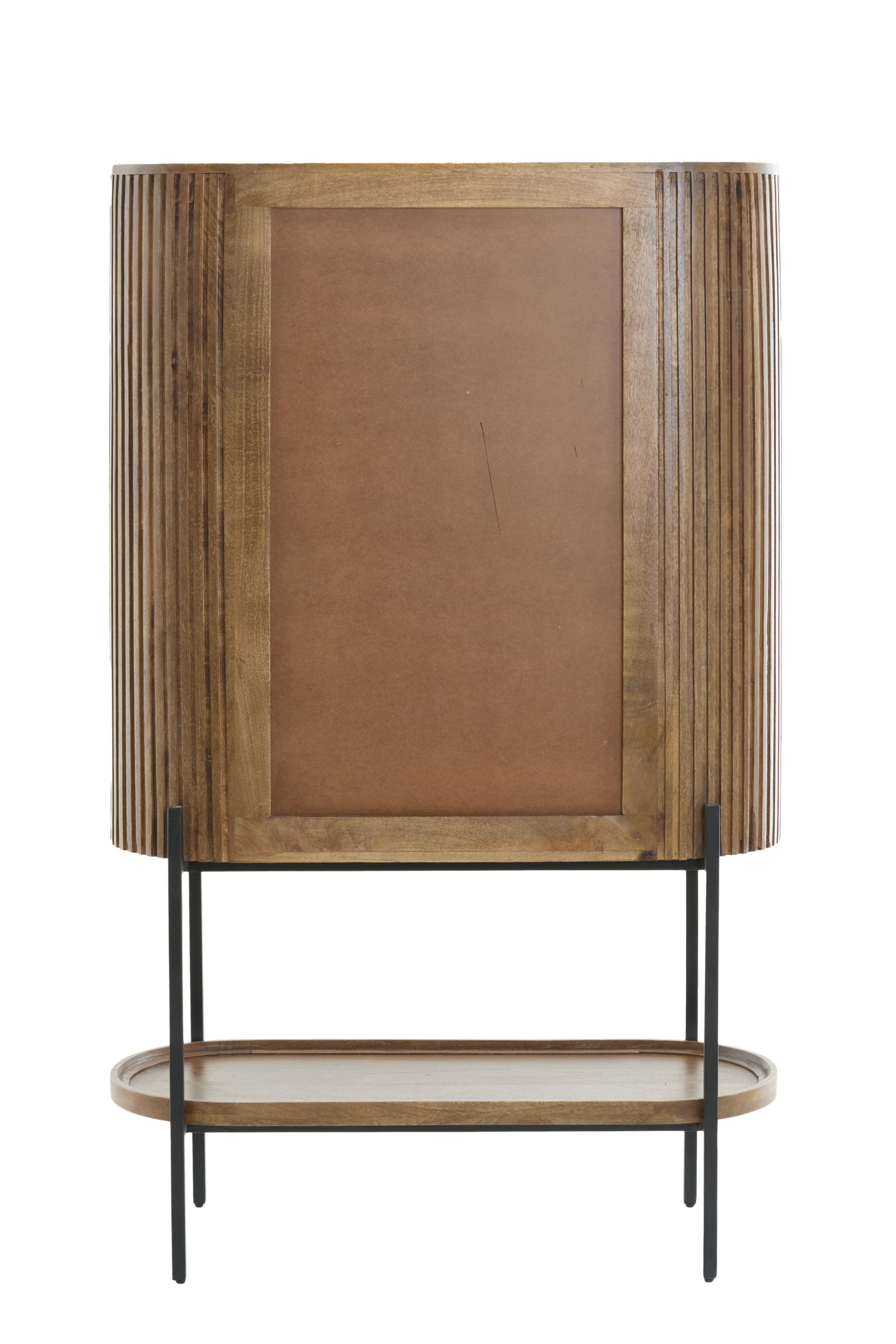 Dumosi Dark Brown Wood Storage Cabinet 165cm