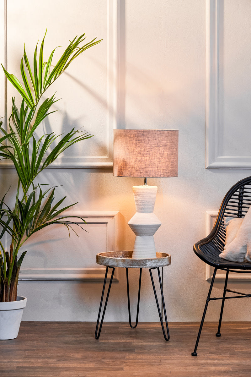 Ayla Cream Ceramic Table Lamp Base 51cm