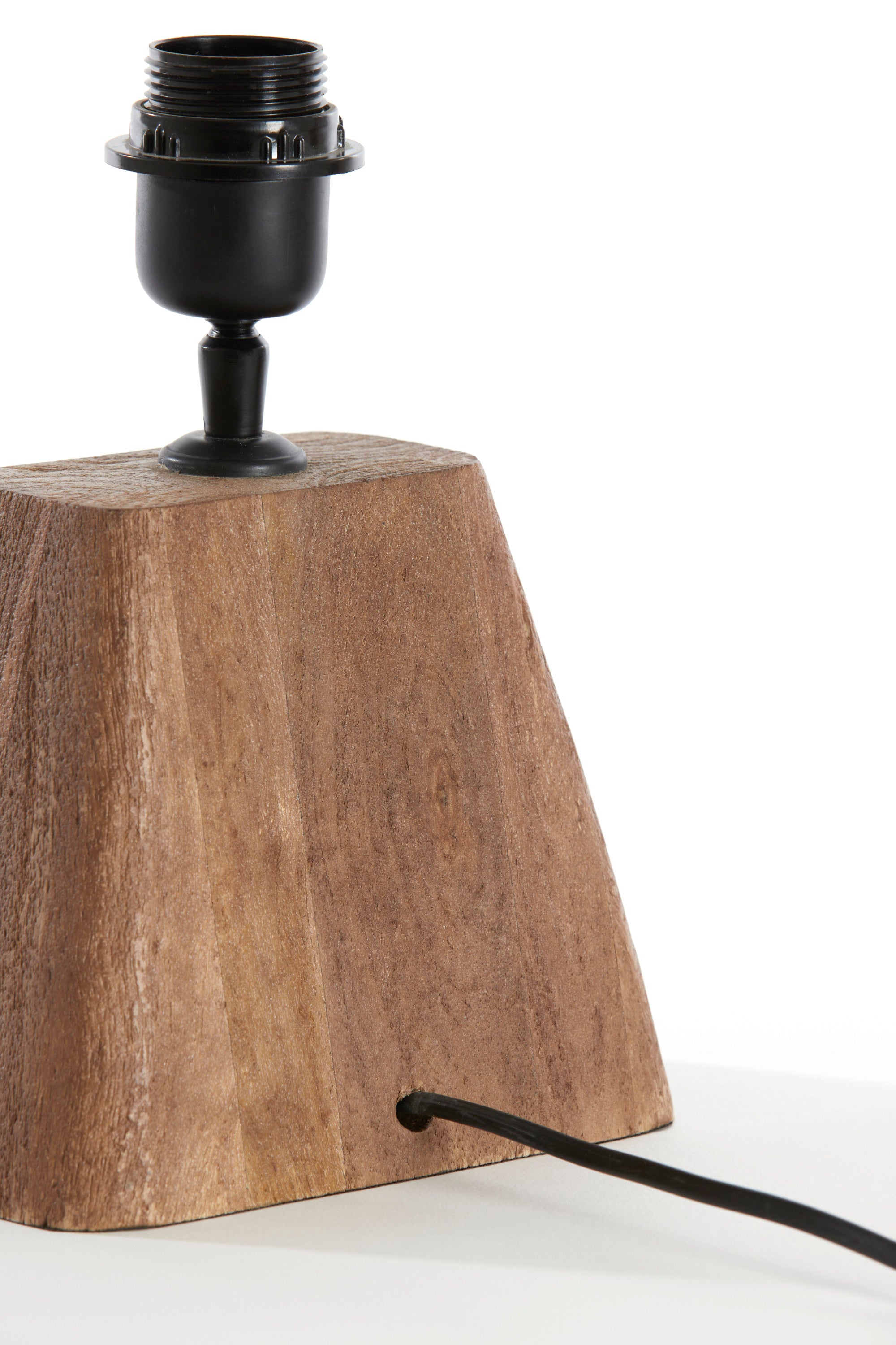 Kardan Matt Brown Wood Table Lamp Base 15cm