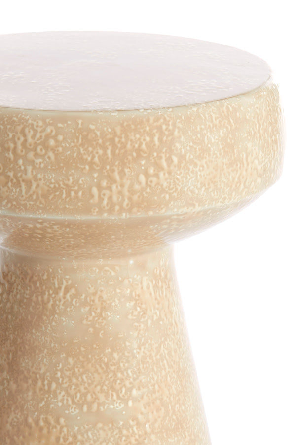 Dakwa Gloss Sand Metal Round Side Table 42cm