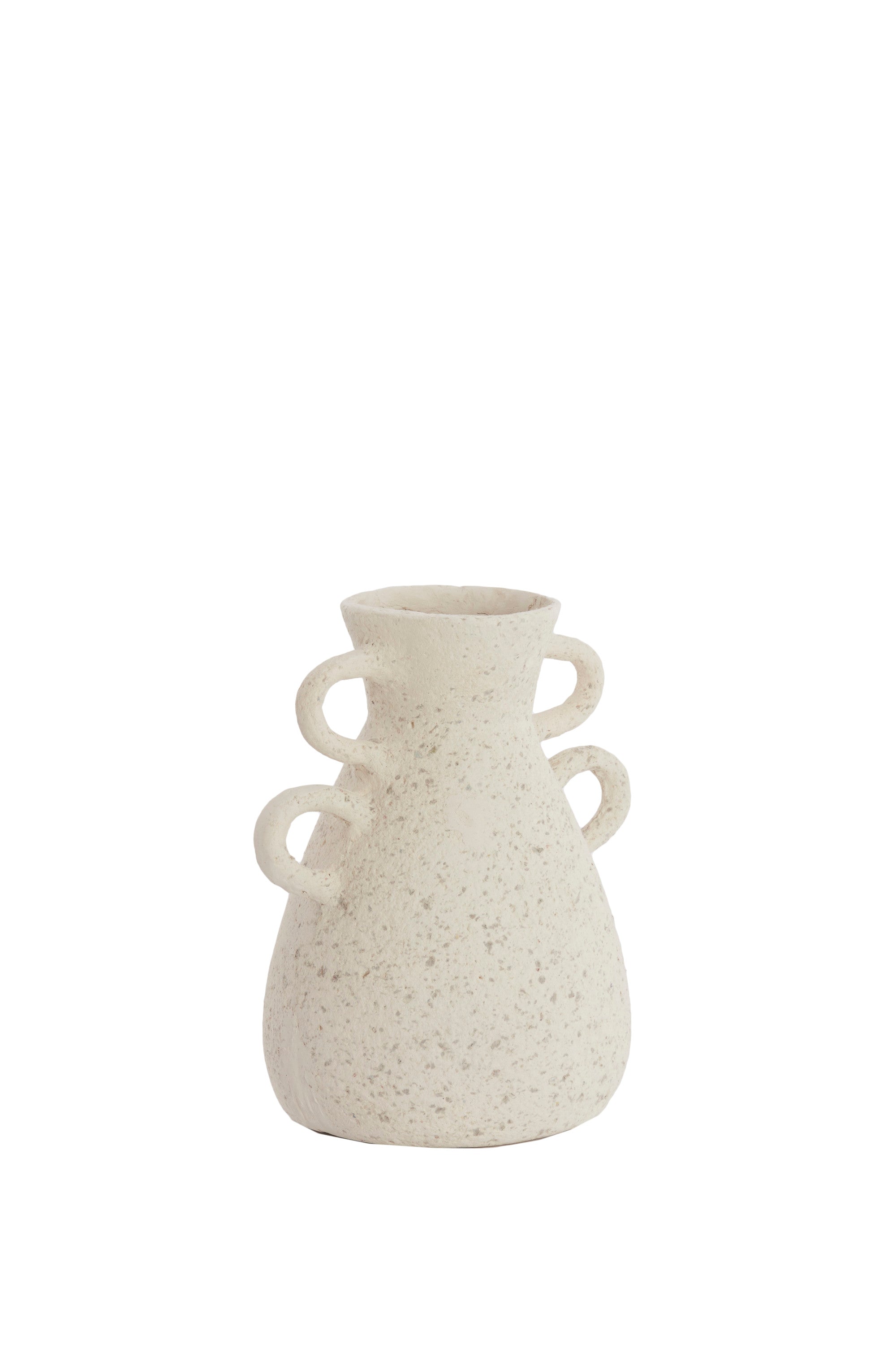Zephan Matt Cream Papier Mâché Vase 30cm