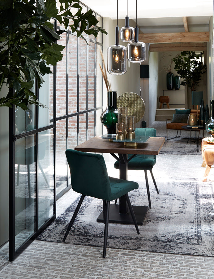 Lekar Black & Smoked Glass Pendant Light