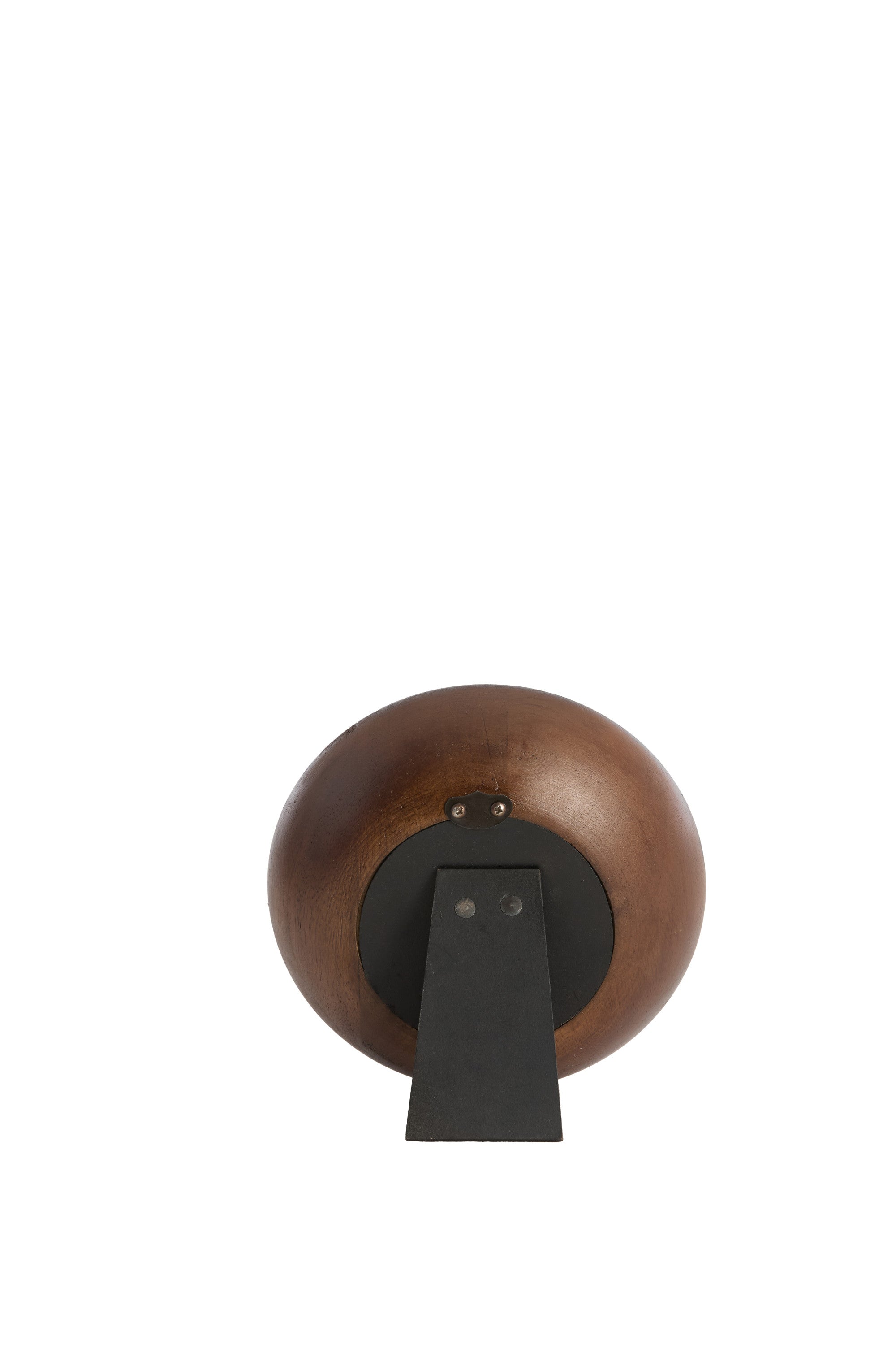 Veti Brown Mango Wood & Gold Table Clock 15cm