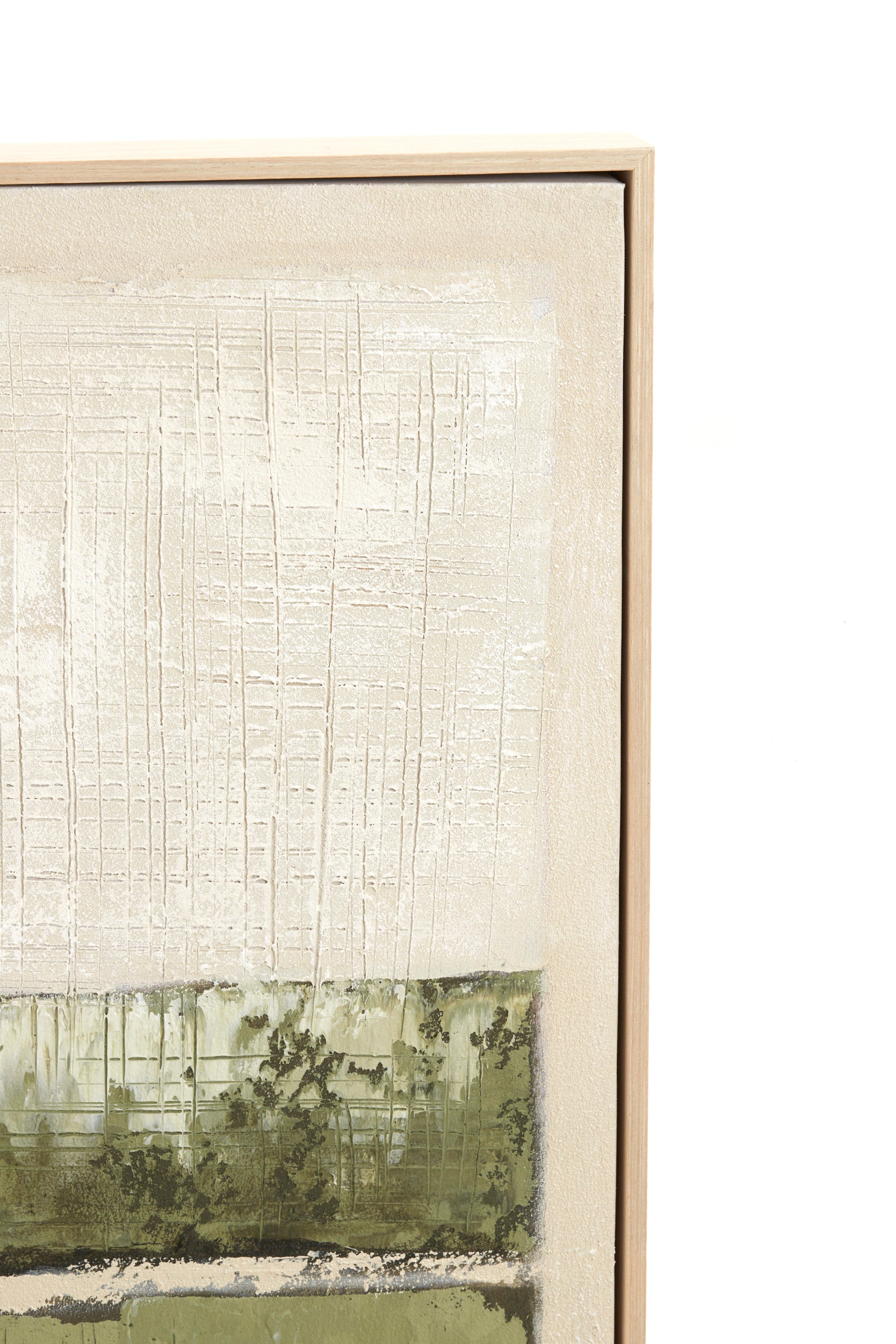 Mareya Olive Green & Cream Abstract Wall Art 120cm