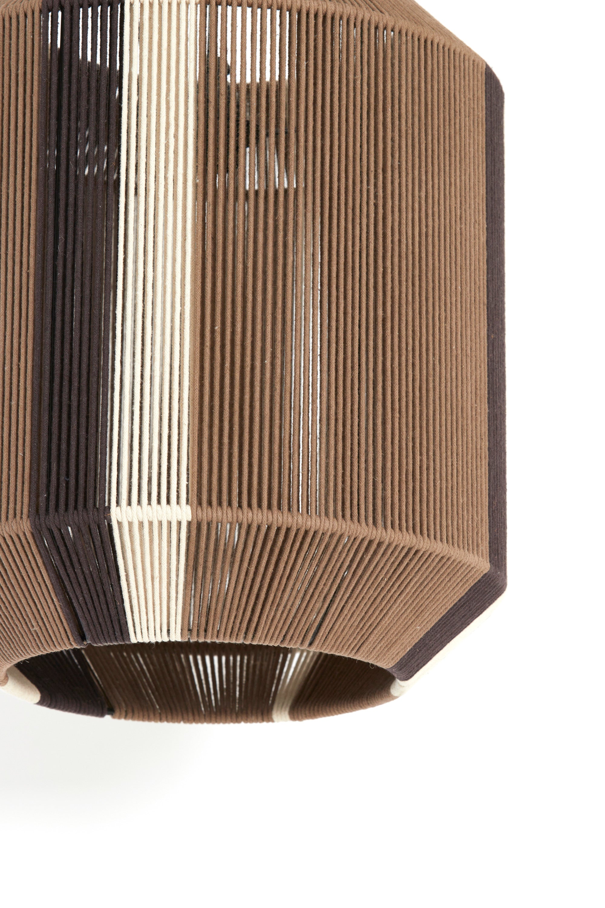 Kozana Brown & Cream Pendant Light 36cm