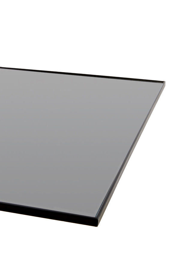 Zeneta Smoked Glass & Black Rectangular Full Length Leaner Mirror 180cm
