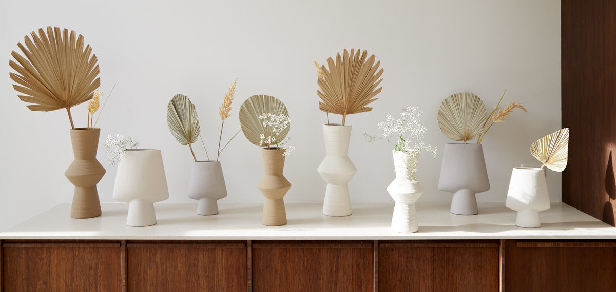 Ayla Cream Ceramic Vase