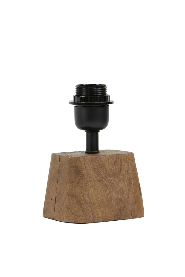 Kardan Matt Brown Wood Small Table Lamp Base 19cm