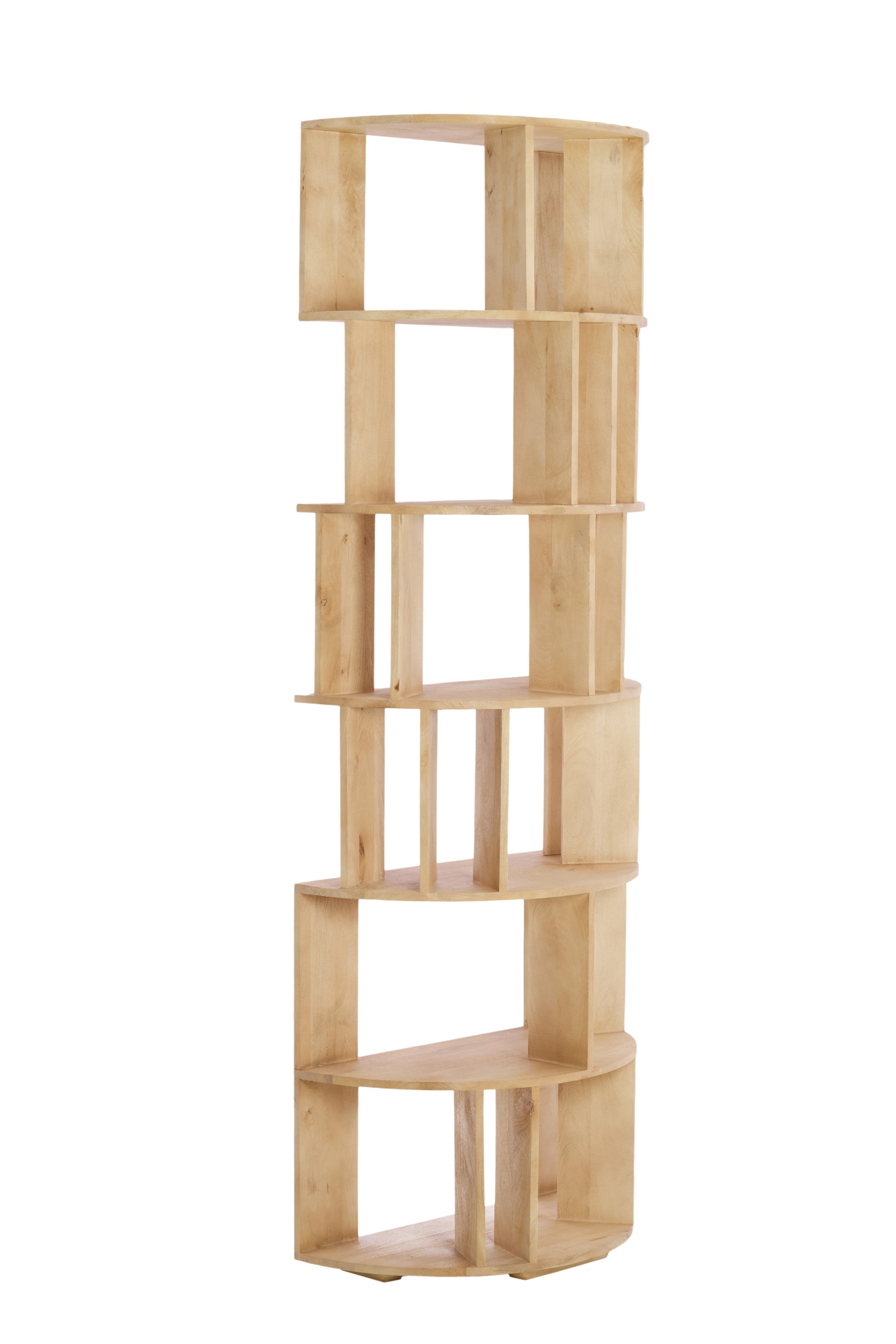 Limpya Matt Natural Wood Open Wall Cabinet