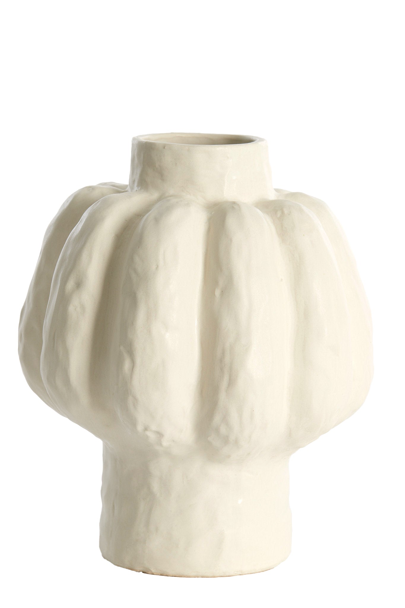 Aliveri Matt White Ceramic Vase 29cm