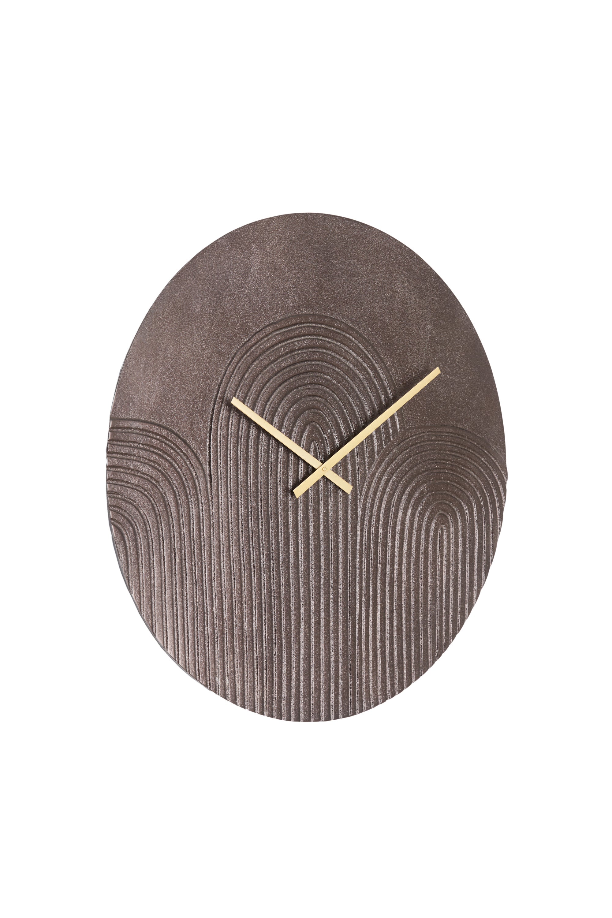 Gwenna Brown Metal Wall Clock