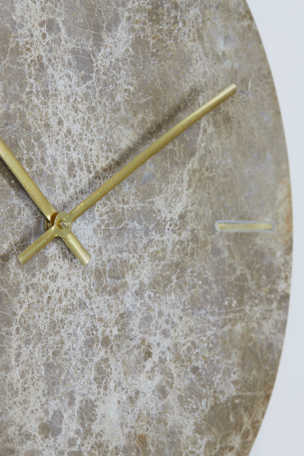 Moreno Brown Marble Wall Clock