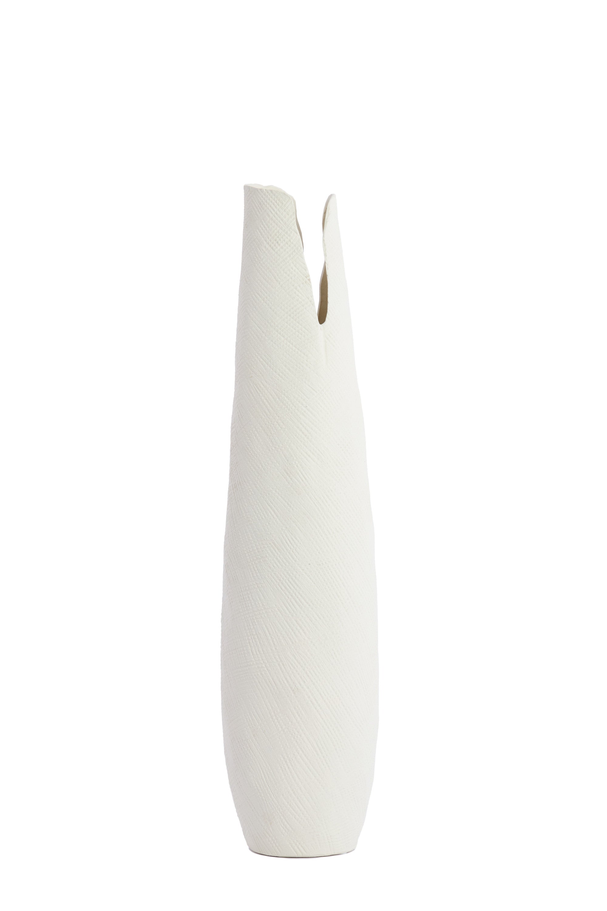 Mesa Cream Ceramic Vase 77.5cm